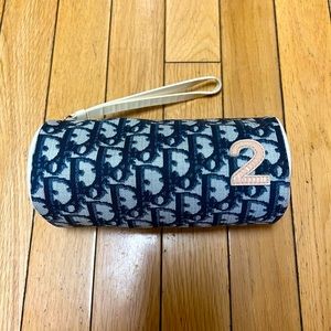 Dior vintage wristlet trotter blue